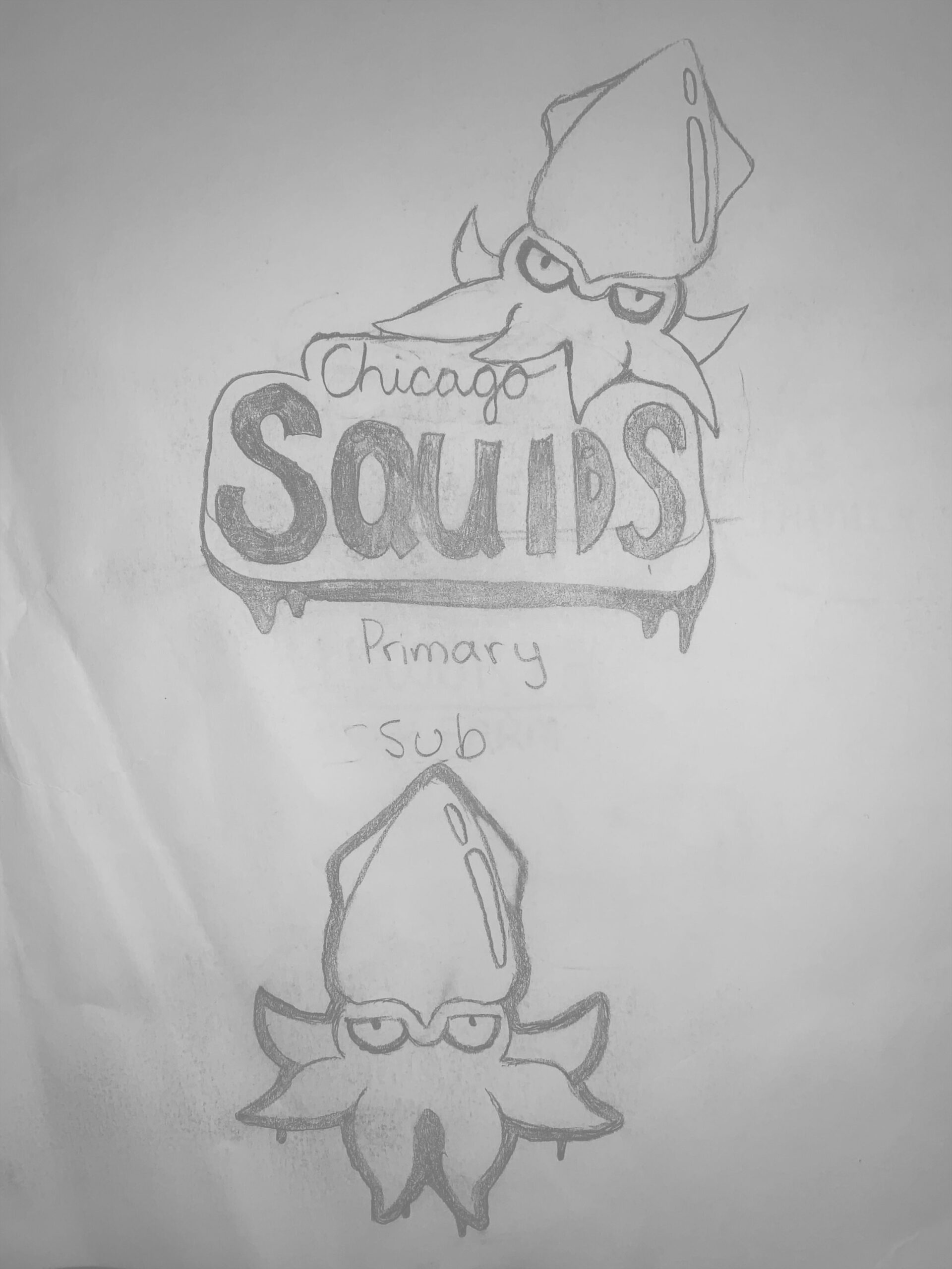 Squids Logo Sketches