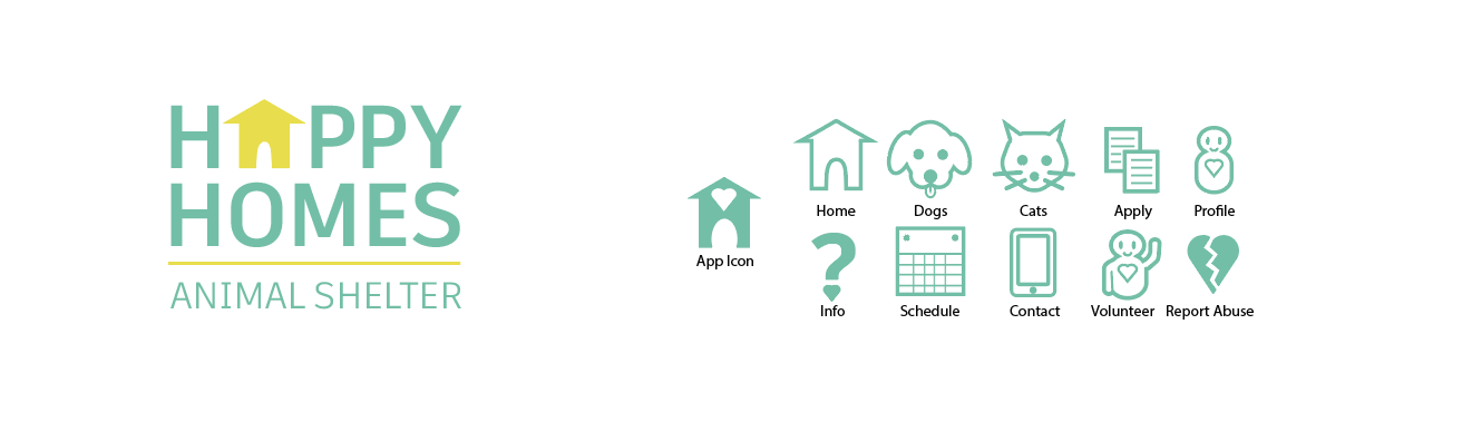 Happy Homes Logotype and Icons