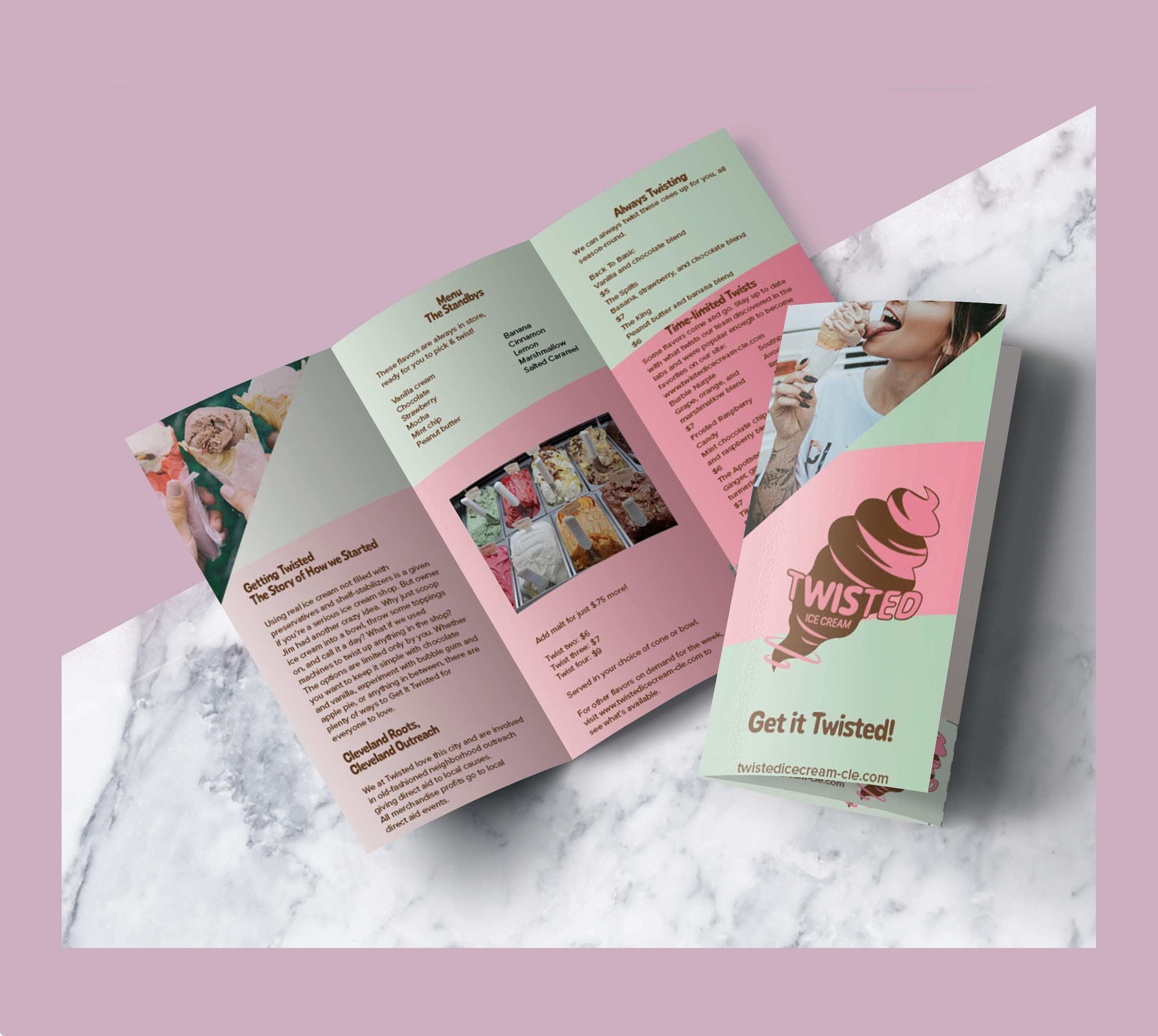 Twisted Ice Cream Tri-Fold Brochure